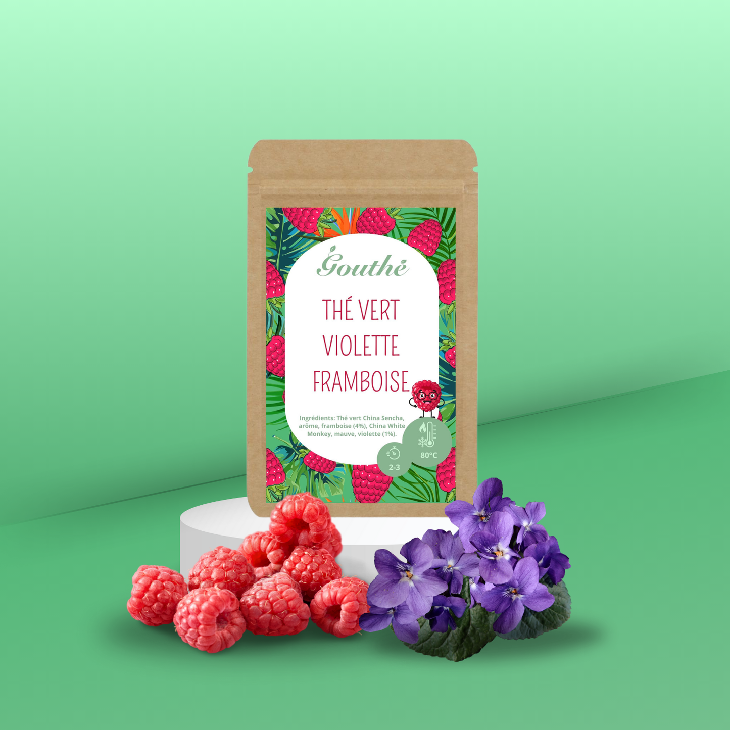 Thé Glacé Bambou Fraise Des Bois