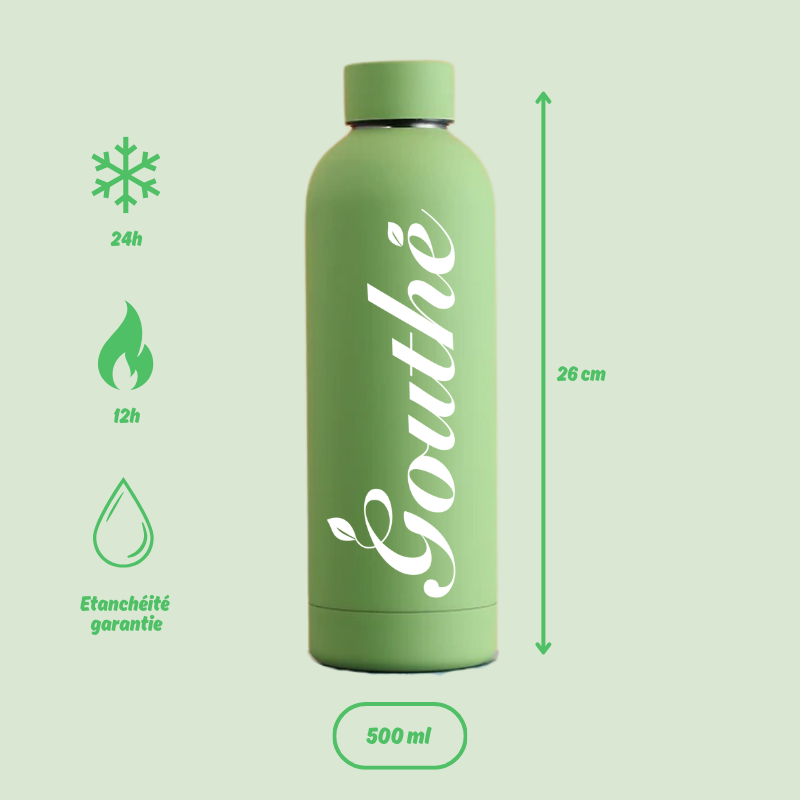 Bouteille Isotherme en Acier Inoxydable "Gouthé"