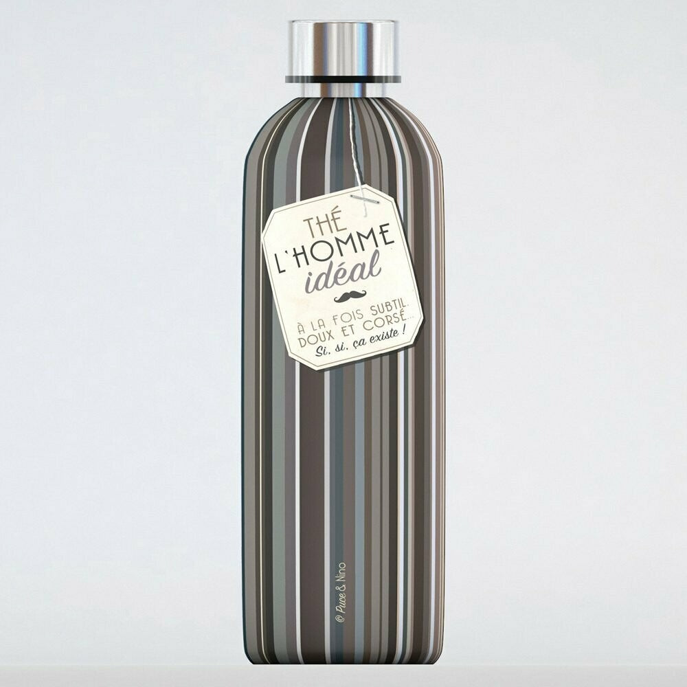 Bouteille Isotherme en Acier Inoxydable Original "L'homme Idéal"